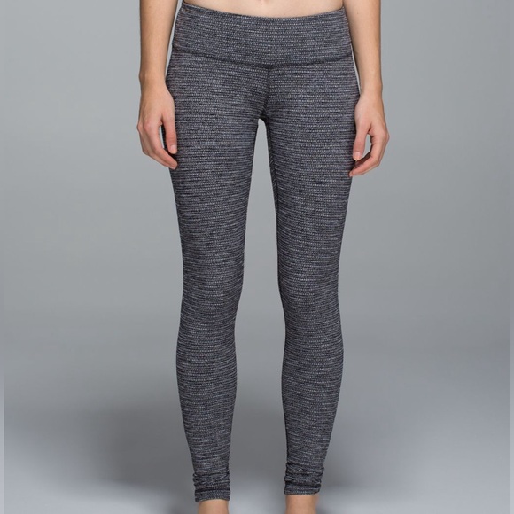 Lululemon Wunder Under Pant Coco Pique Black Size 4 - Picture 3 of 9